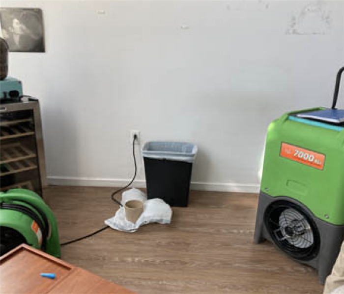 green drying equipment set up in a home